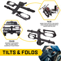 Saris Edge 2-Bike Hitch Rack installed on an SUV hitch receiver