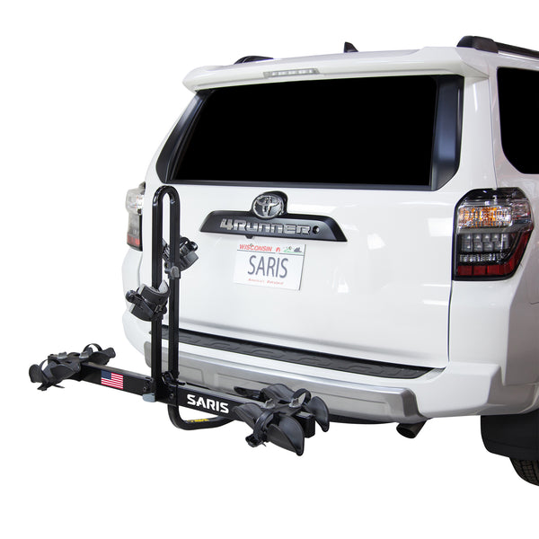 Saris Freedom 2-Bike Hitch Rack — lightweight aluminum arms extended