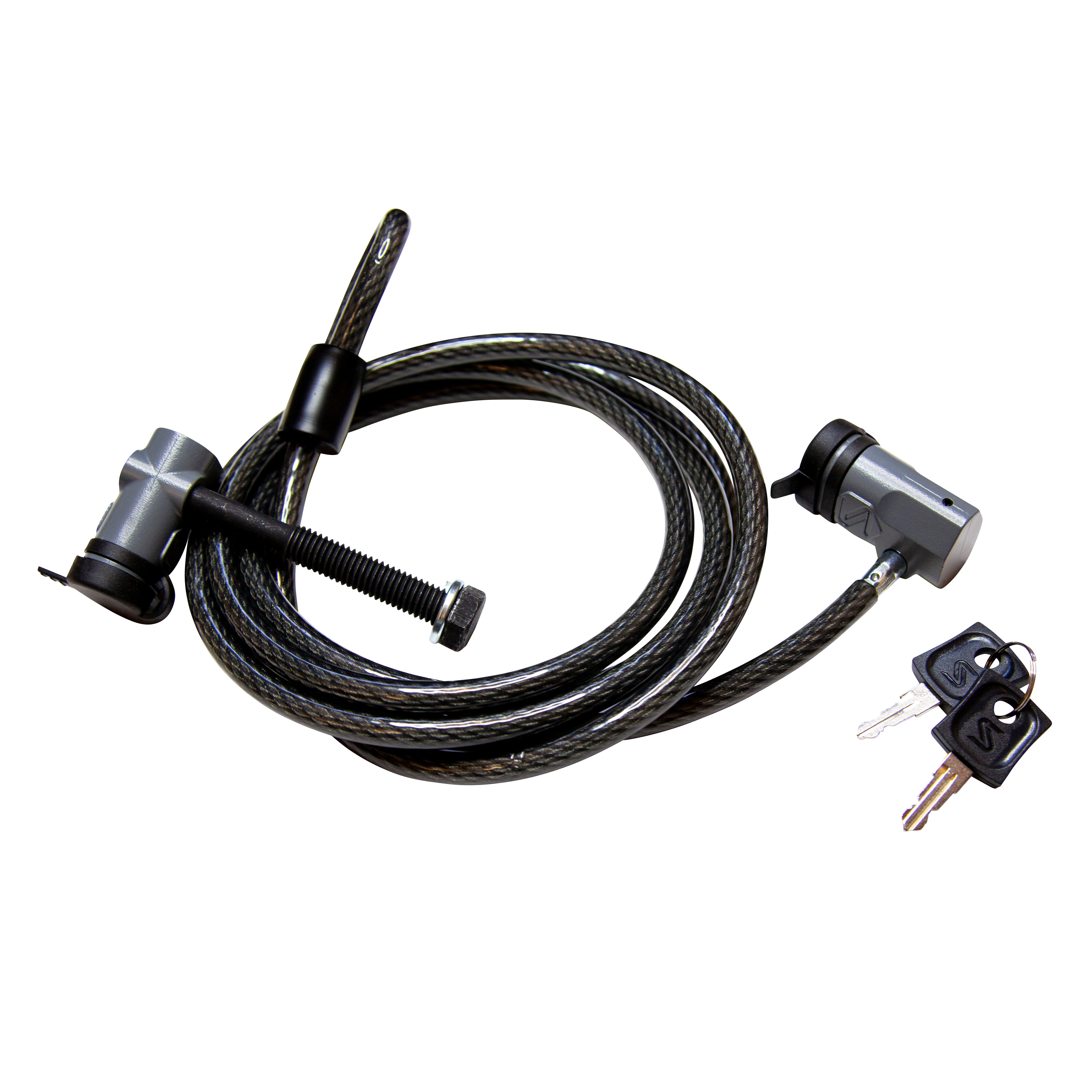 Saris Locking Cable and Hitch Tite Combo — cable and stabilizer paired together