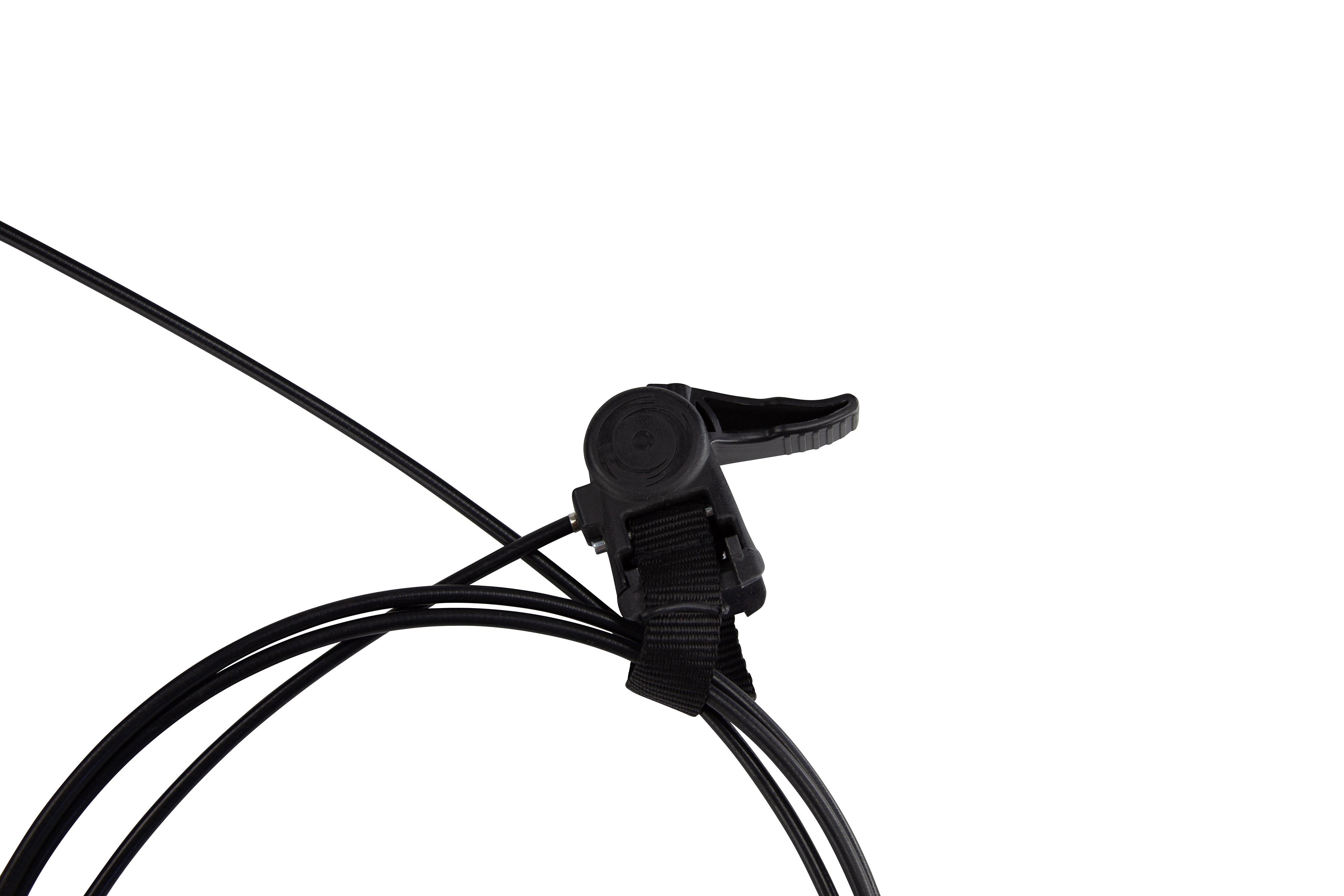Saris MAG+ Indoor Bike Trainer — remote handlebar resistance shifter cable routed along bar