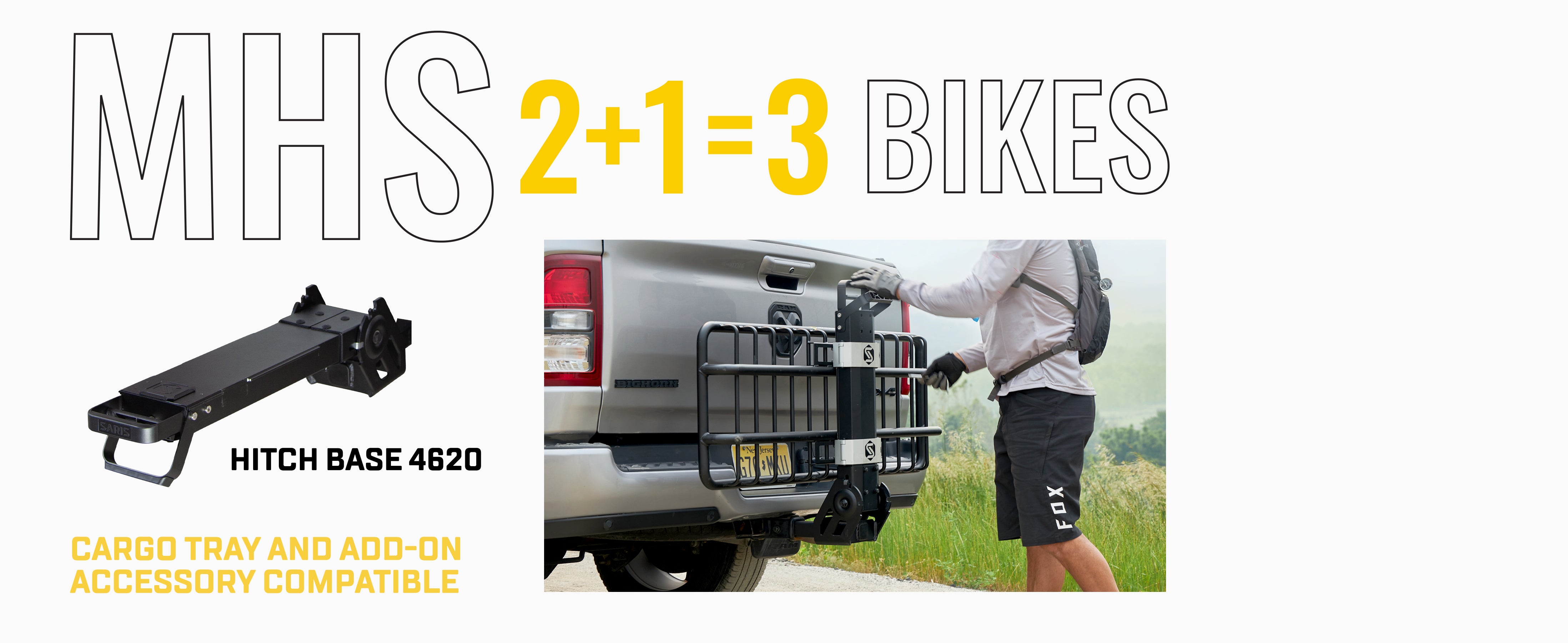 MHS 2+1=3 bikes - Hitch Base 4620