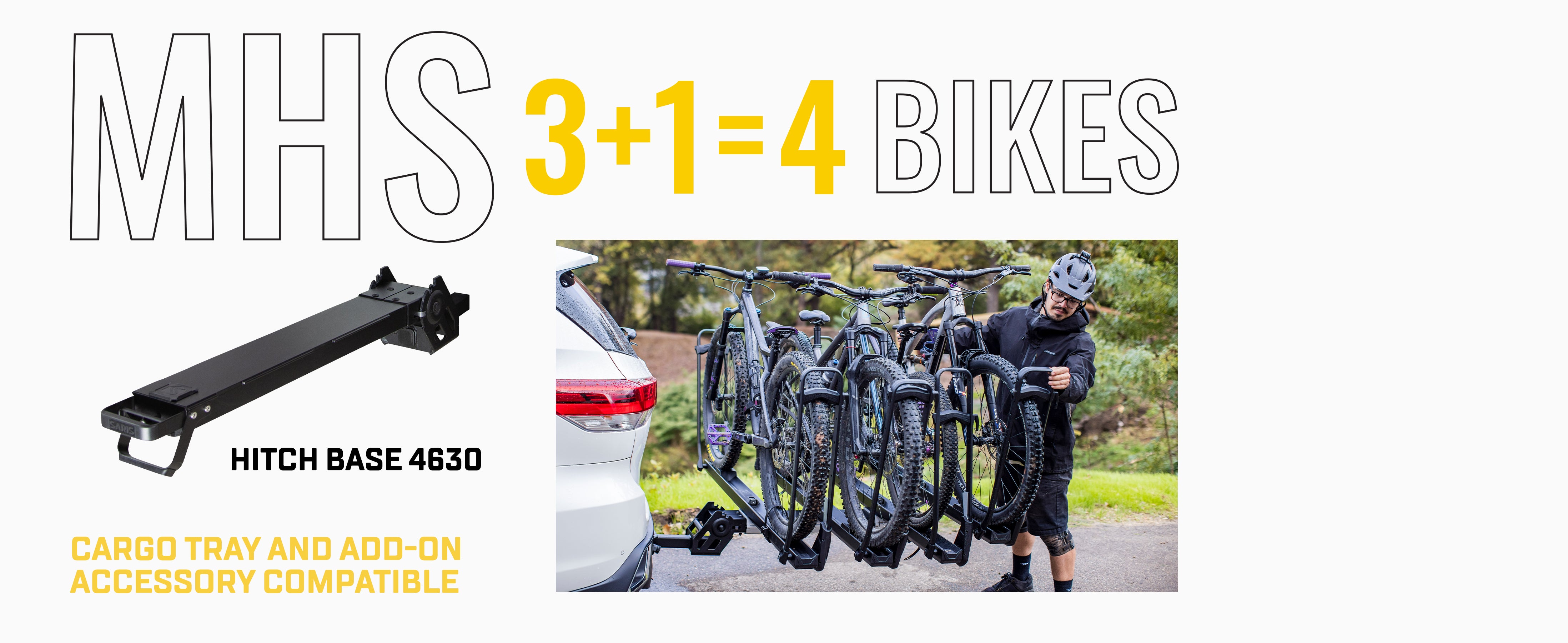 MHS 3+1=4 bikes - Hitch Base 4630