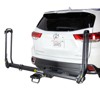 Saris MHS 1-Bike Modular Hitch System — base and single tray on vehicle