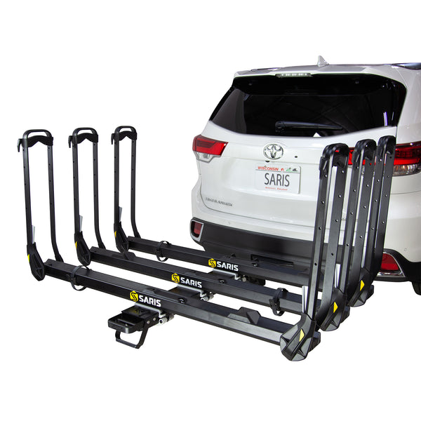 Saris MHS 3-Bike Modular Hitch System — future-proof modular hitch rack