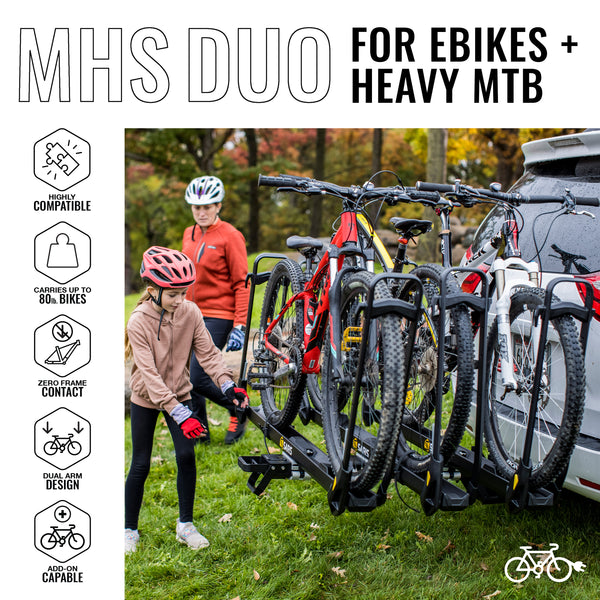 Saris MHS 3-Bike Package — three evenly spaced modular trays