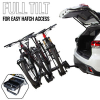Saris MHS 3-Bike Package — hitch receiver connection and stabilizer