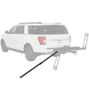 Saris MHS Loading Ramp — rolling an e-bike up the ramp into the wheel cradle