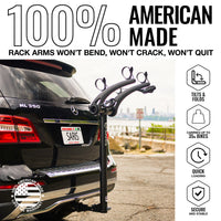 Saris Bones 2-Bike Hitch Rack — anti-sway cradle keeping bikes apart