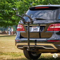 Saris Bones 2-Bike Hitch Rack folded flat when rack is empty