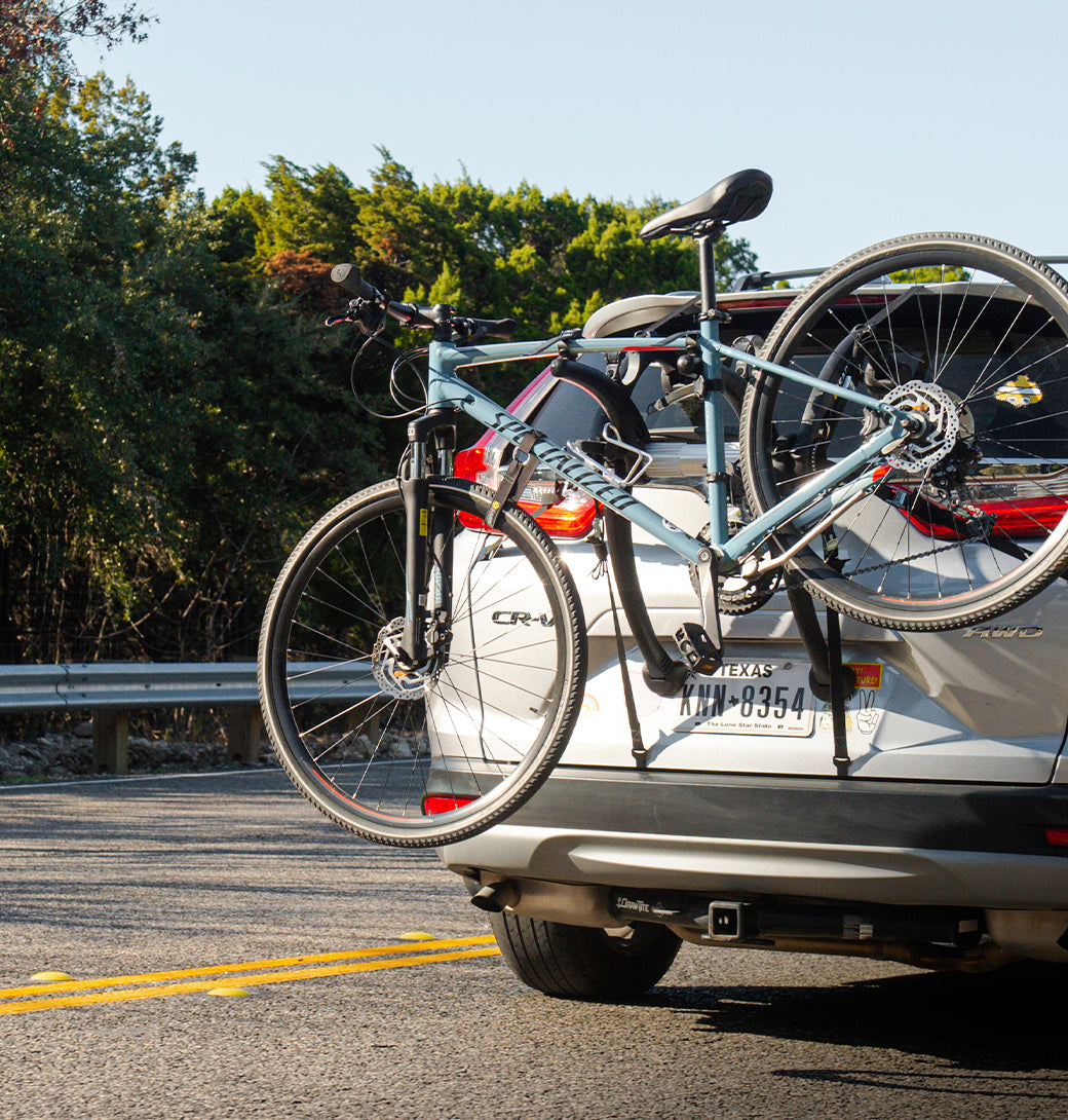 Saris Bones EX 2-Bike Trunk Rack — six hook arms fully extended