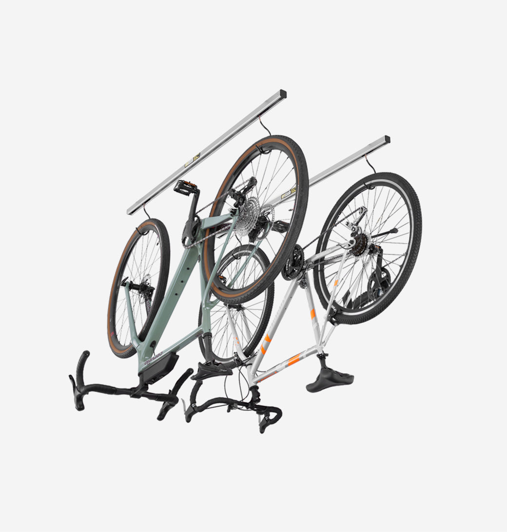 Saris Cycle Glide 2-Bike Add-On Kit — close-up of pulley mechanism and hook