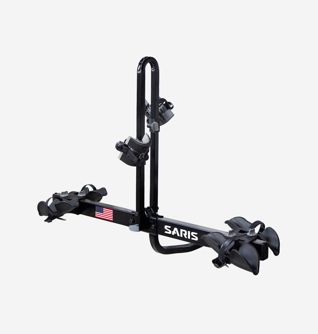Saris Freedom 2-Bike Hitch Rack — lightweight aluminum arms extended
