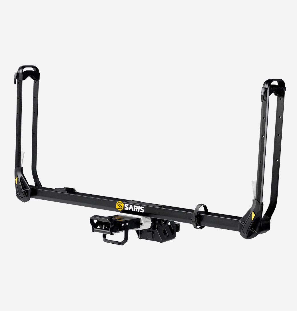 Saris MHS 1-Bike Modular Hitch System — base and single tray on vehicle