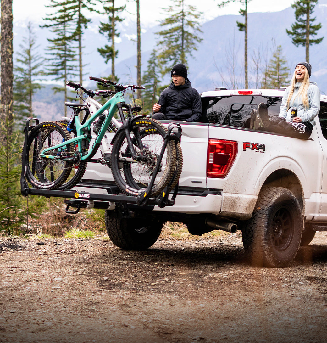 Saris MHS 2-bike rack installed on vehicle