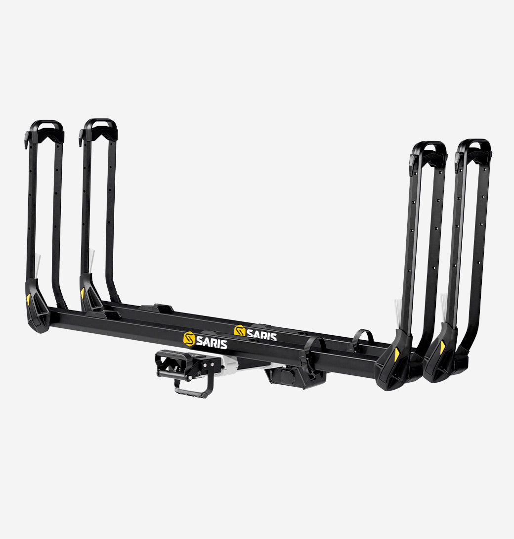 Saris MHS 2-bike hitch rack package with two bikes mounted