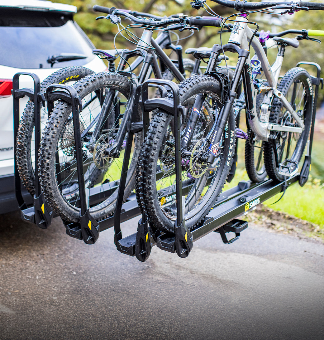 Saris MHS 3-bike rack installed on SUV