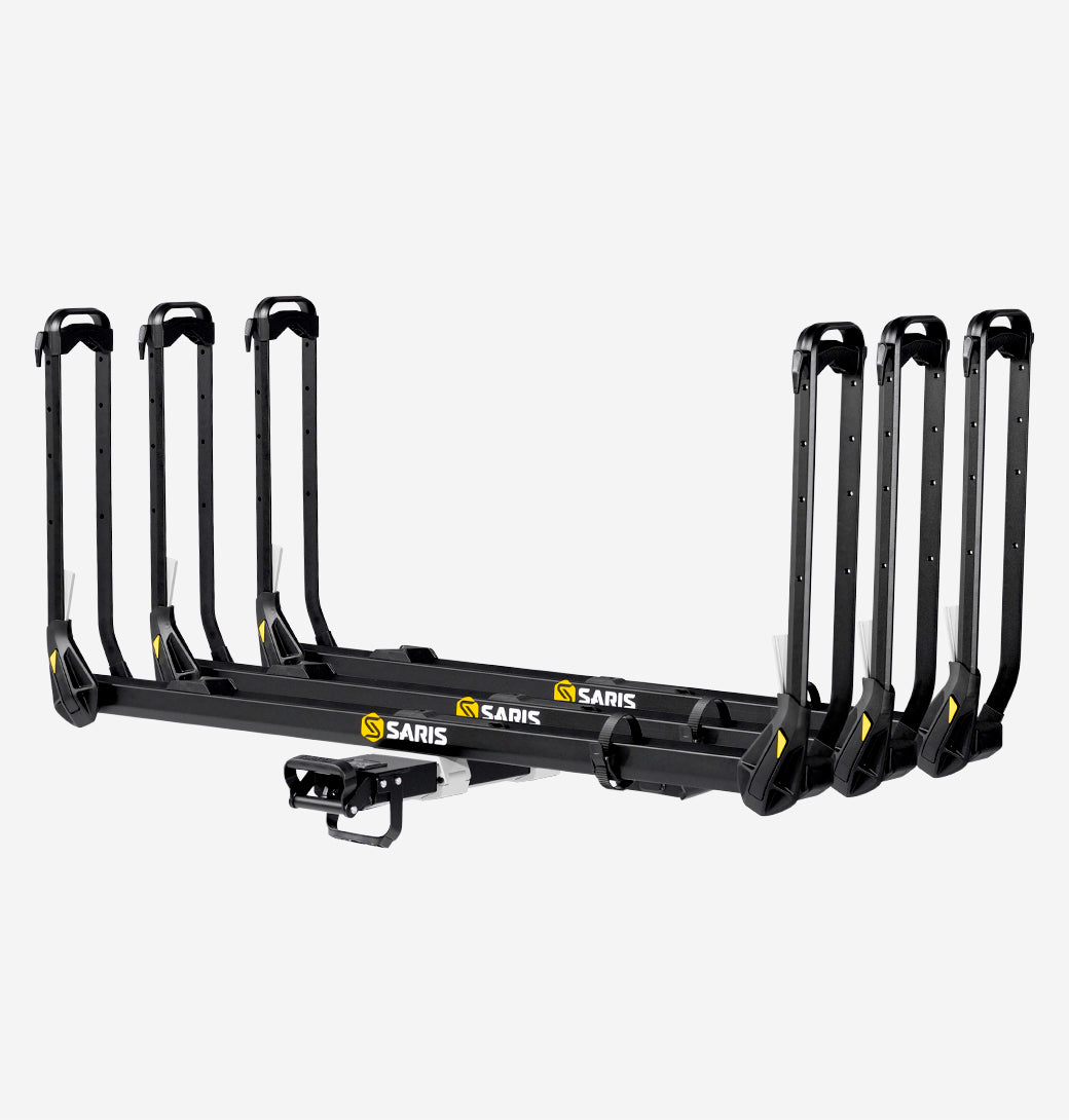 Saris MHS 3-Bike Modular Hitch System — future-proof modular hitch rack