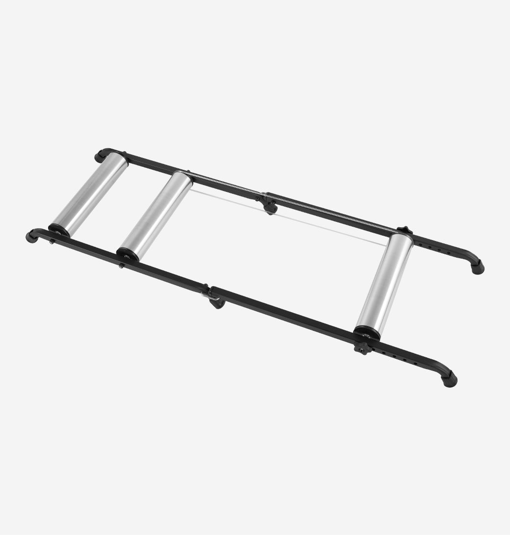 Saris 9501T Cycling Rollers — three parabolic drums on open alloy frame