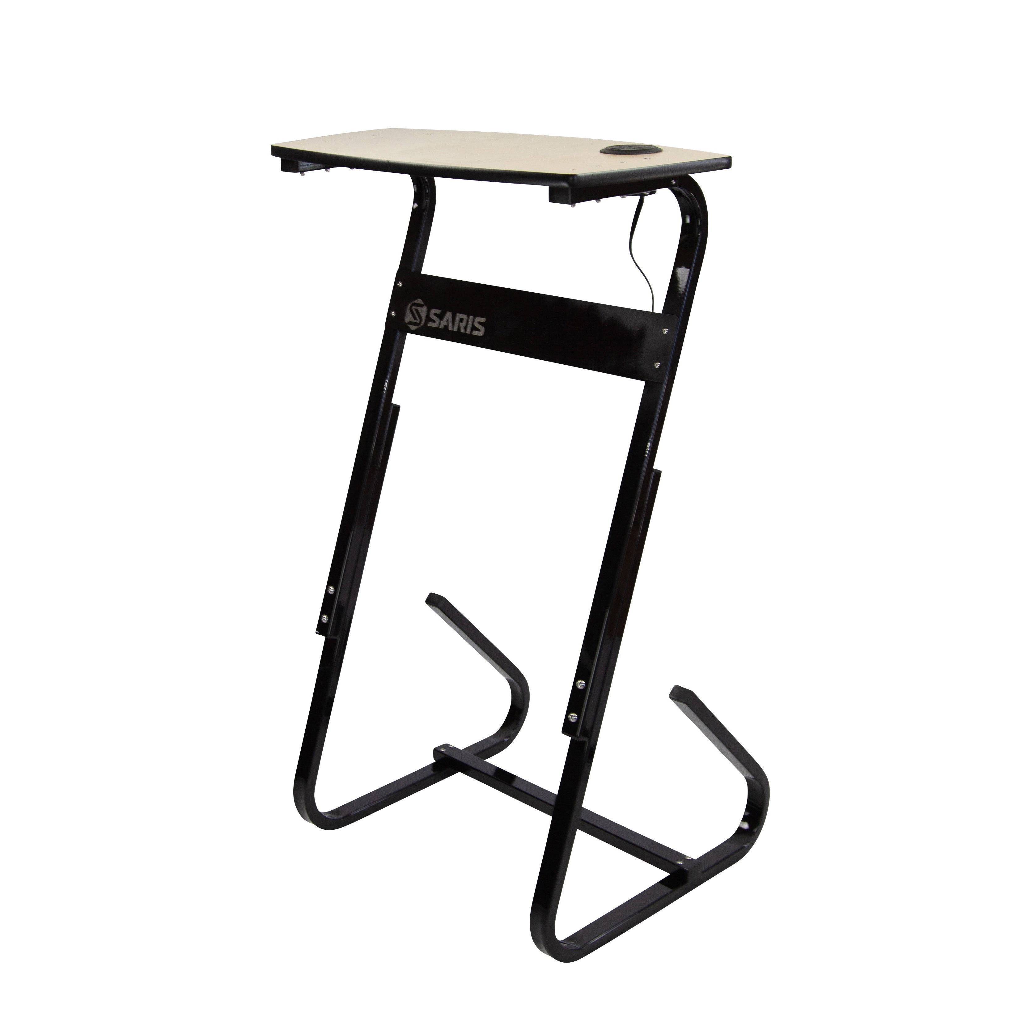 Saris TD1 Bike Trainer Desk — adjustable arm with laptop shelf extended over bike handlebars