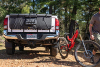 Saris Tailgate Pad Large — mounted flat on truck tailgate, ready for bike loading