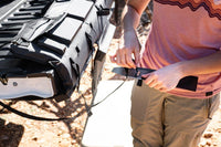 Saris Tailgate Pad — step 1 of installation: attaching pad to truck tailgate