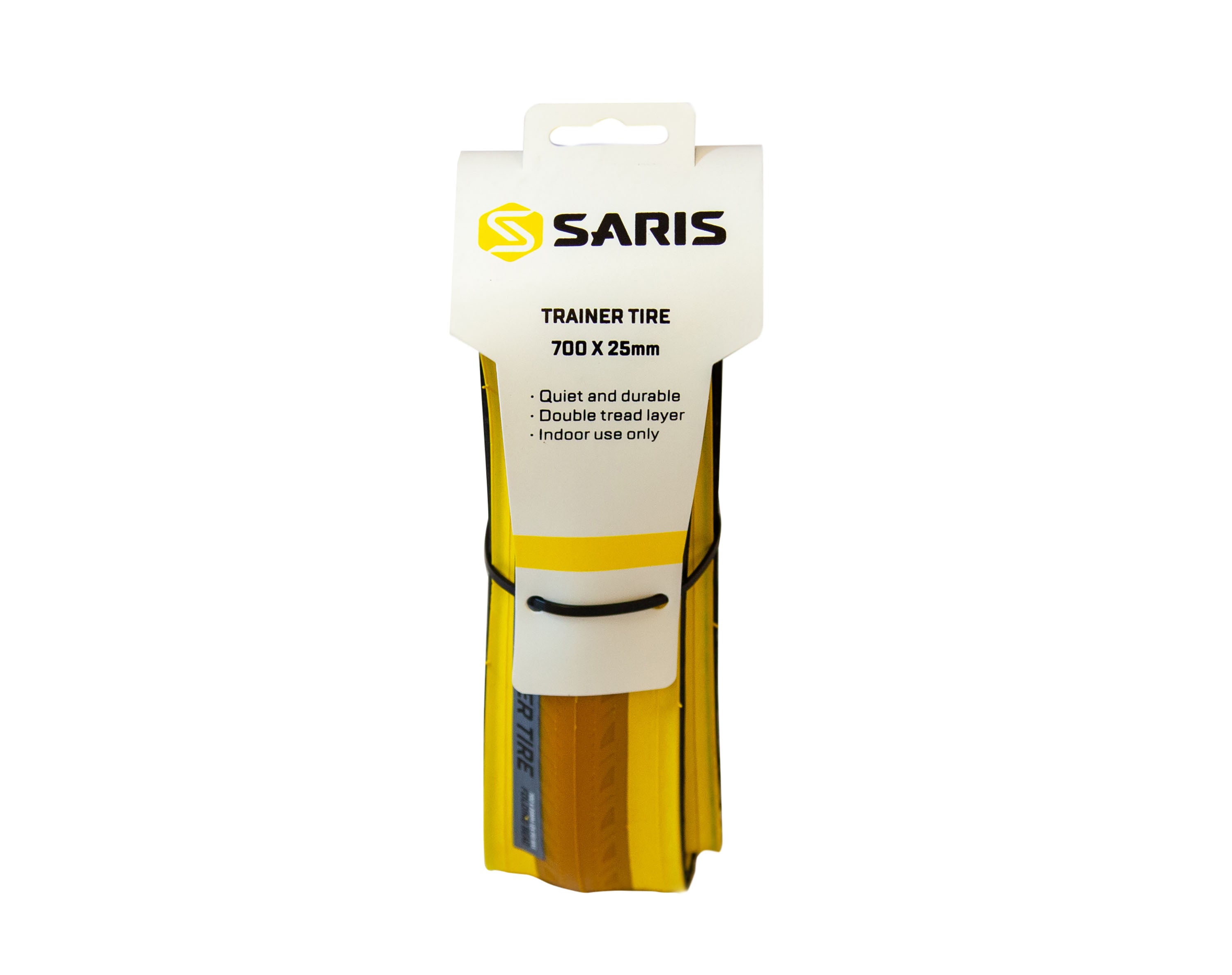 Saris Trainer Tire (9735T) — mounted on rear wheel, ready for wheel-on trainer use