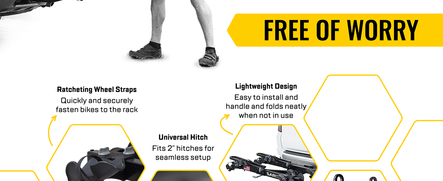 Saris Freedom 4-Bike zero frame contact